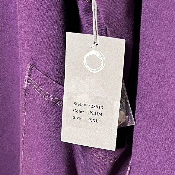 NWT Habitat 28913 One-Button Shawl Jacket Plum Sz XXL/XXL Host pick - Picture 6 of 9
